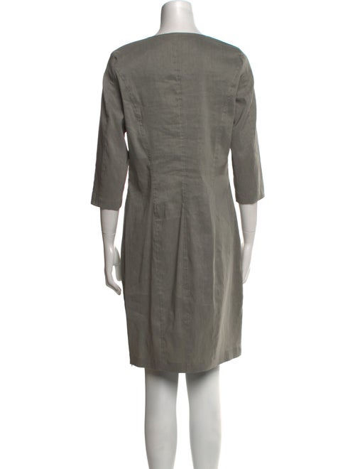 Sarah Pacini Linen Knee-Length Dress