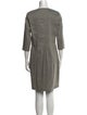 Sarah Pacini Linen Knee-Length Dress