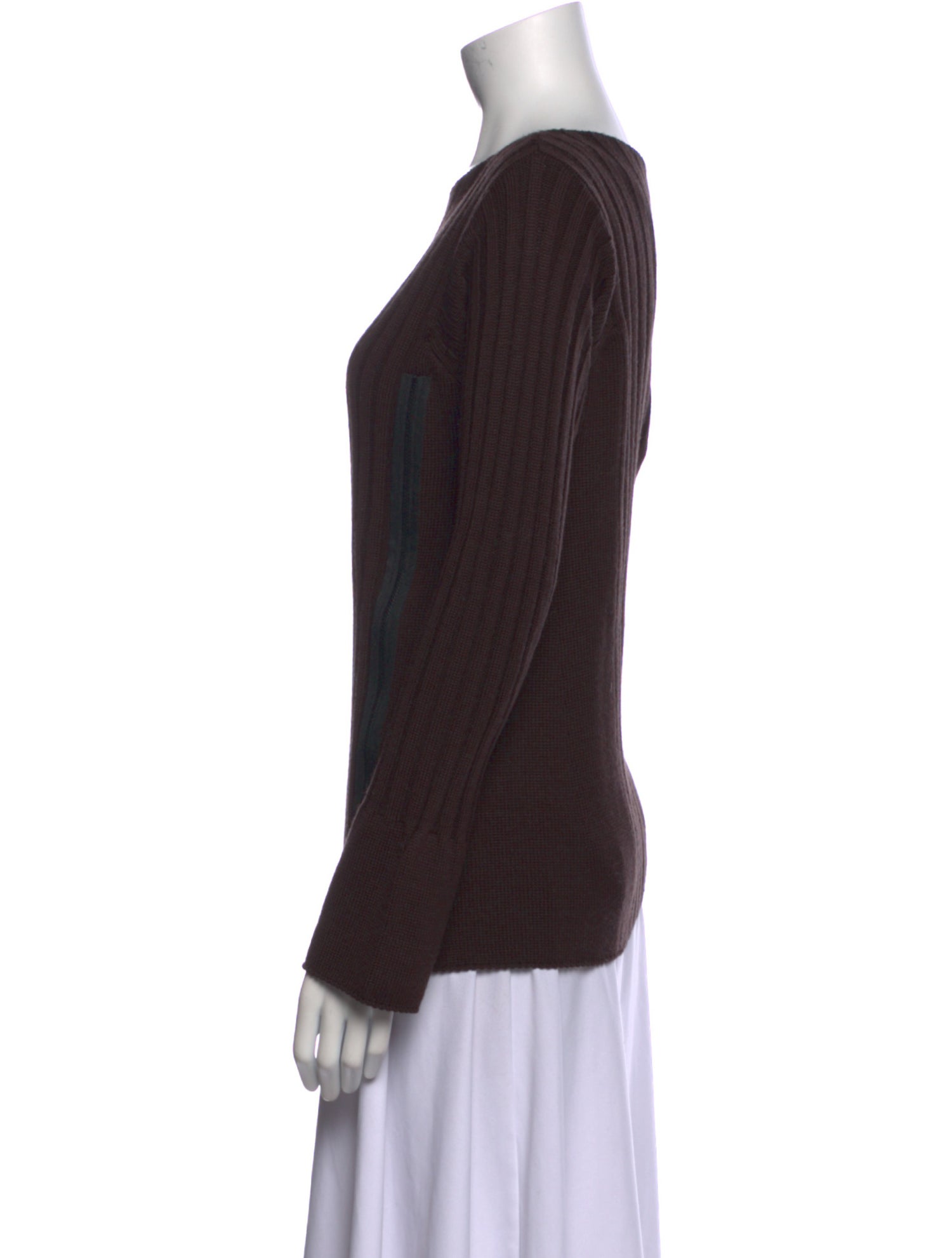 Sarah Pacini Merino Wool Bateau Neckline Sweater