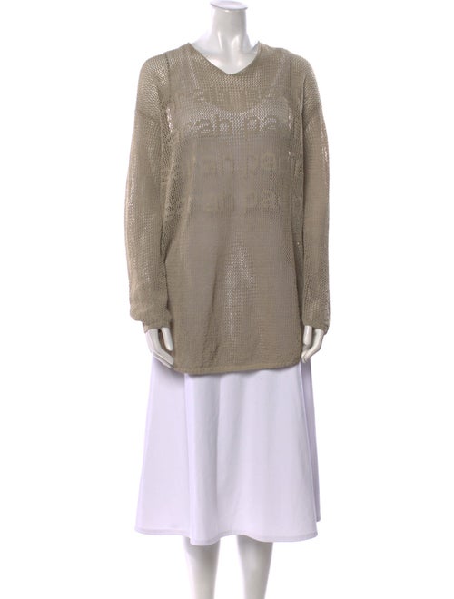 Sarah Pacini Linen V-Neck Sweater