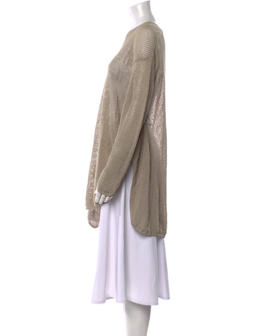 Sarah Pacini Linen V-Neck Sweater