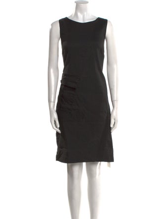 Sarah Pacini Linen Knee-Length Dress