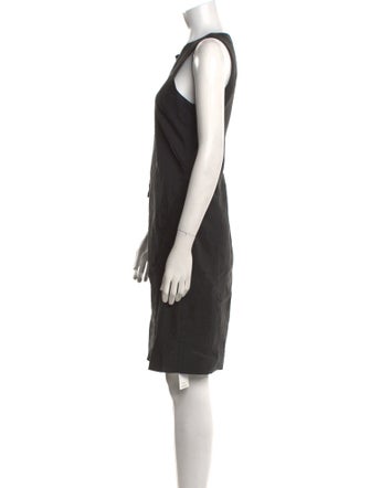 Sarah Pacini Linen Knee-Length Dress