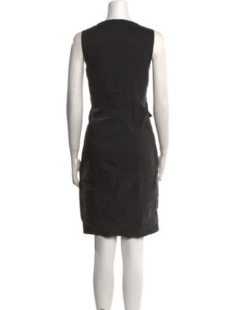 Sarah Pacini Linen Knee-Length Dress