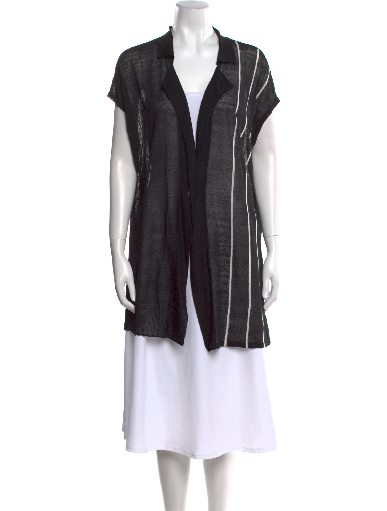 Sarah Pacini Linen V-Neck Sweater