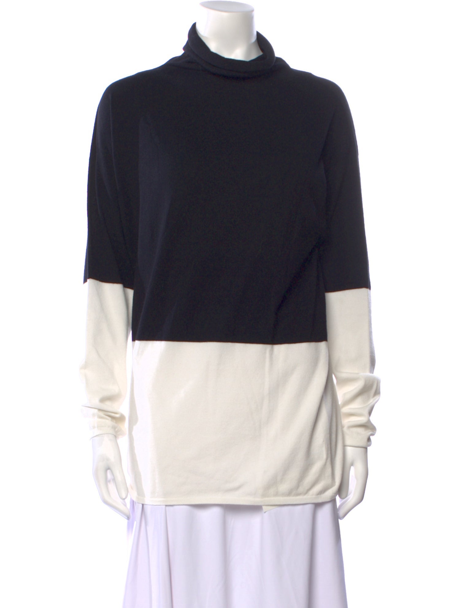 Sarah Pacini Colorblock Pattern Turtleneck Sweater w/ Tags