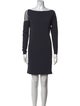 Sarah Pacini Bateau Neckline Mini Dress