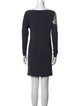 Sarah Pacini Bateau Neckline Mini Dress