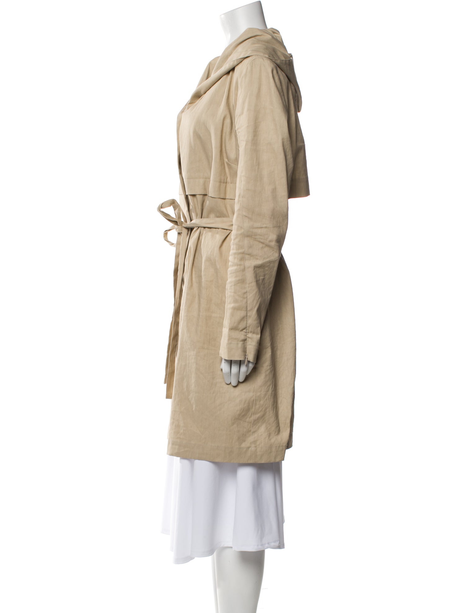 Sarah Pacini Linen Trench Coat