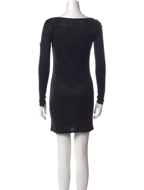 Sarah Pacini Bateau Neckline Mini Dress