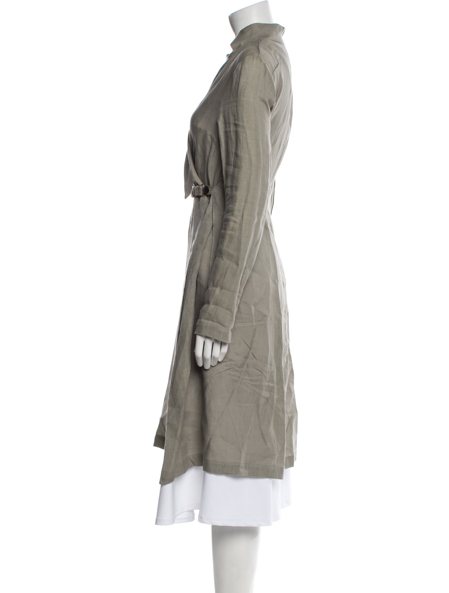 Sarah Pacini Linen Trench Coat