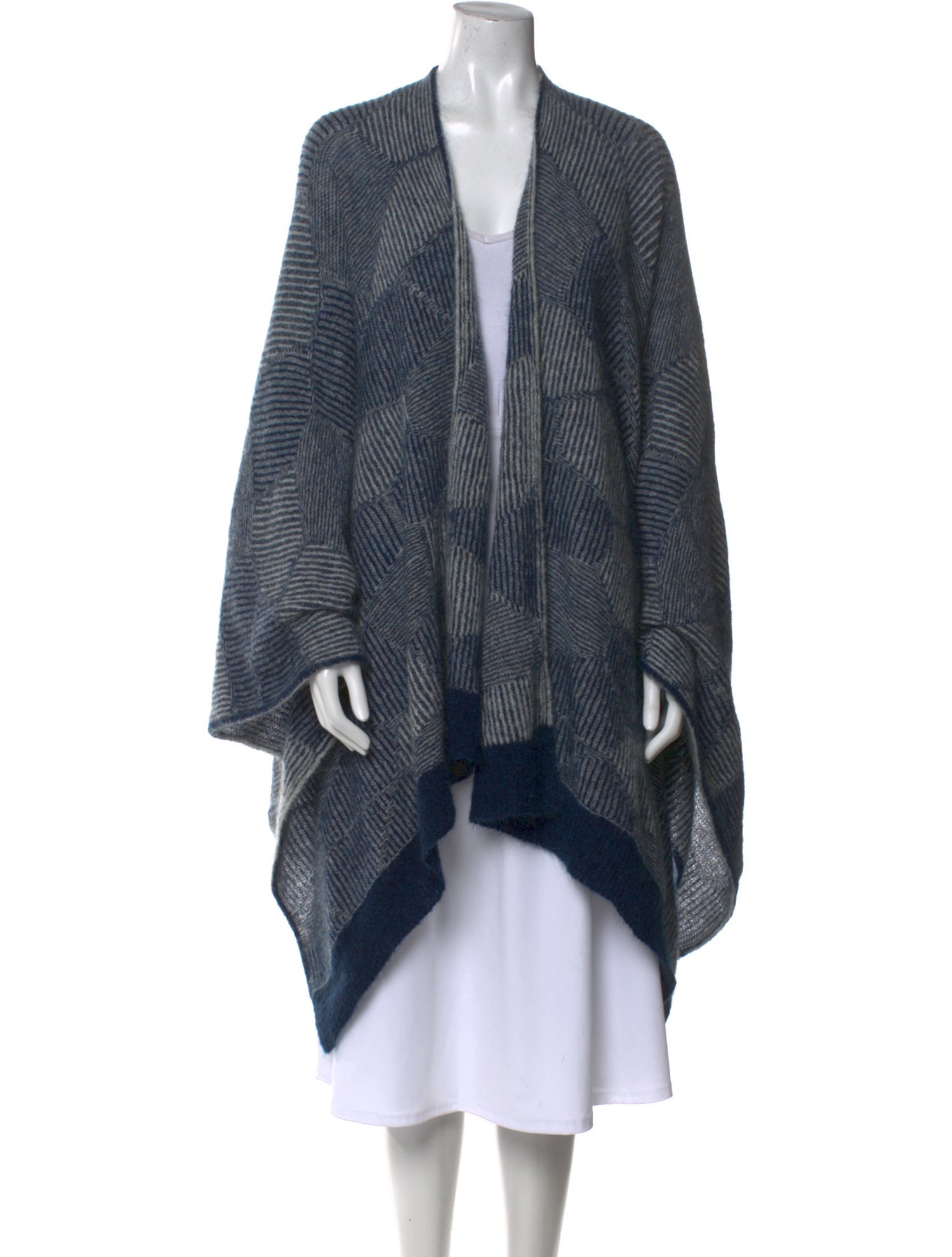 Sarah Pacini Striped Open Front Sweater