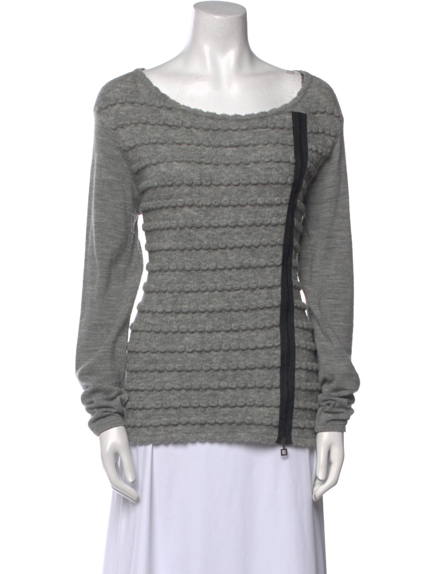 Sarah Pacini Striped Scoop Neck Sweater