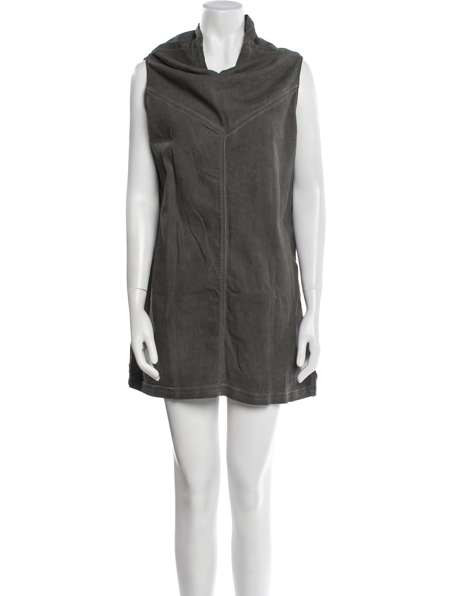 Sarah Pacini Cowl Neck Mini Dress