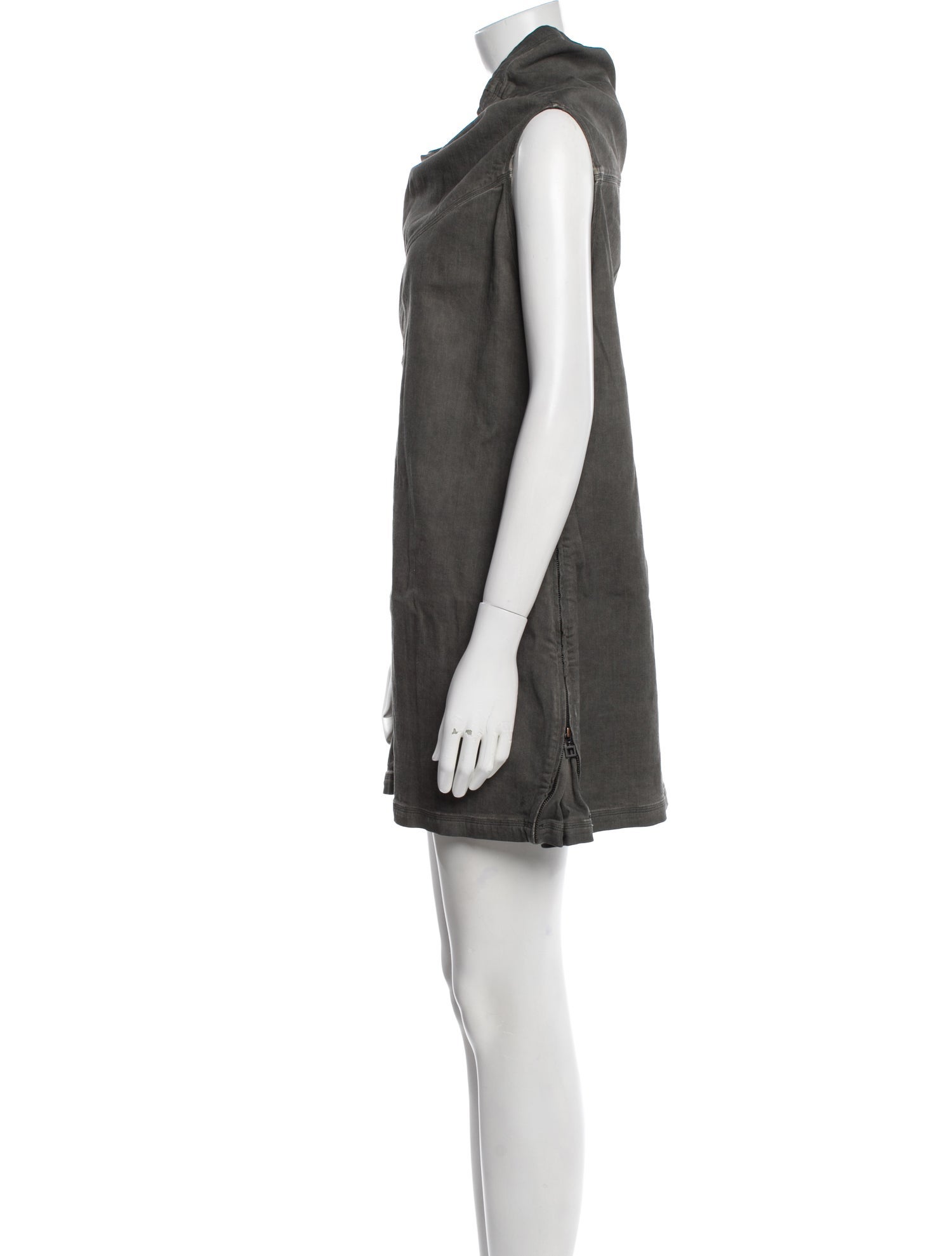 Sarah Pacini Cowl Neck Mini Dress