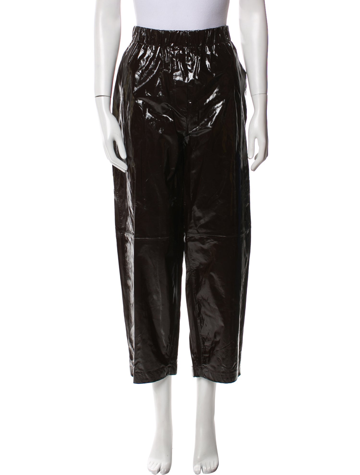 Samsøe Patent Leather Straight Leg Pants