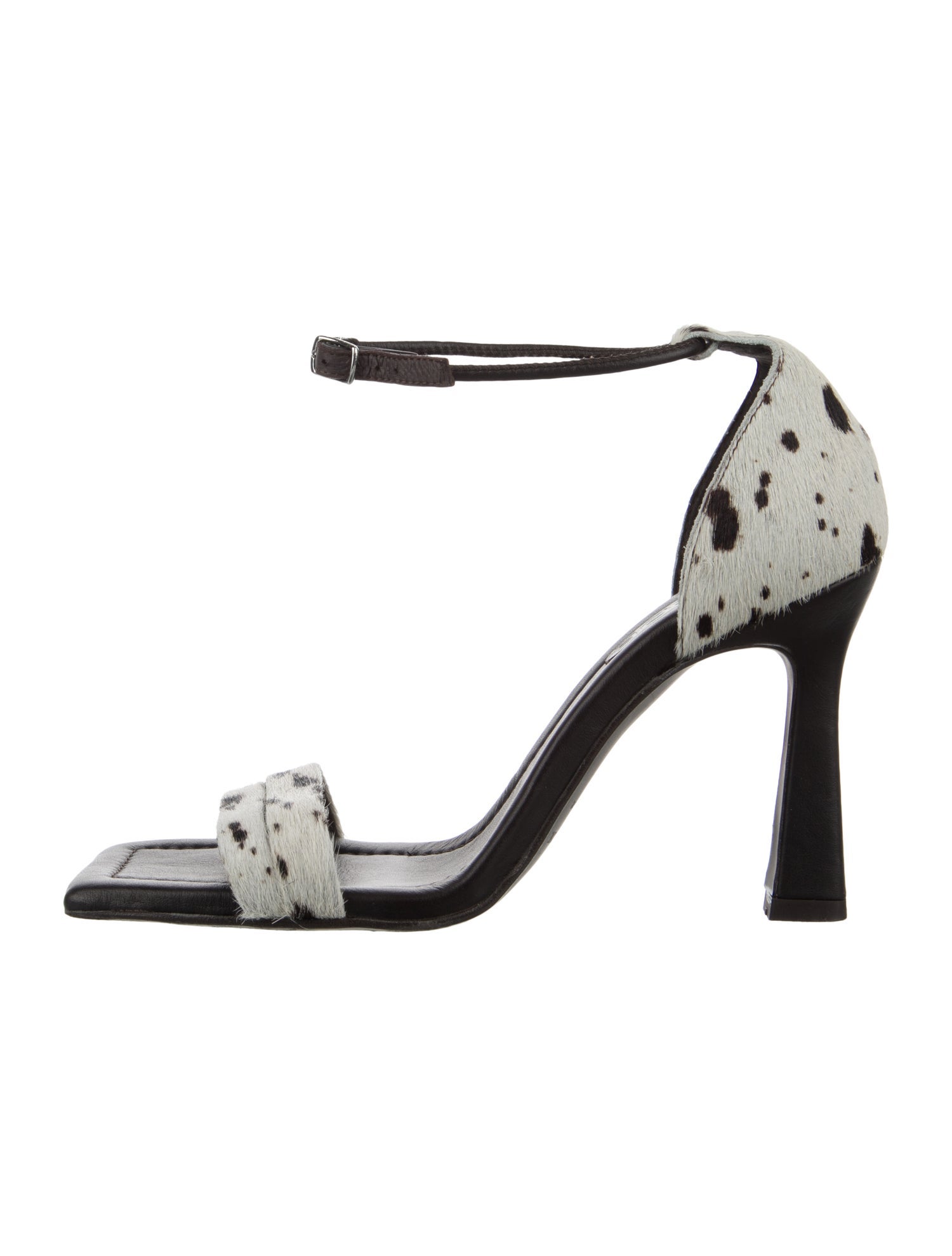 Samsøe Ponyhair Animal Print Sandals