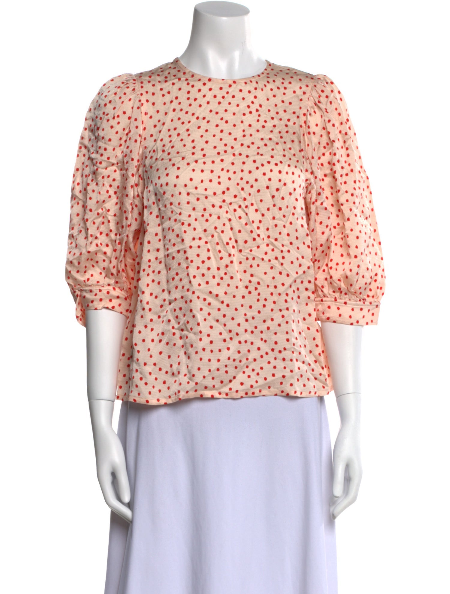 Samsøe Floral Print Crew Neck Blouse