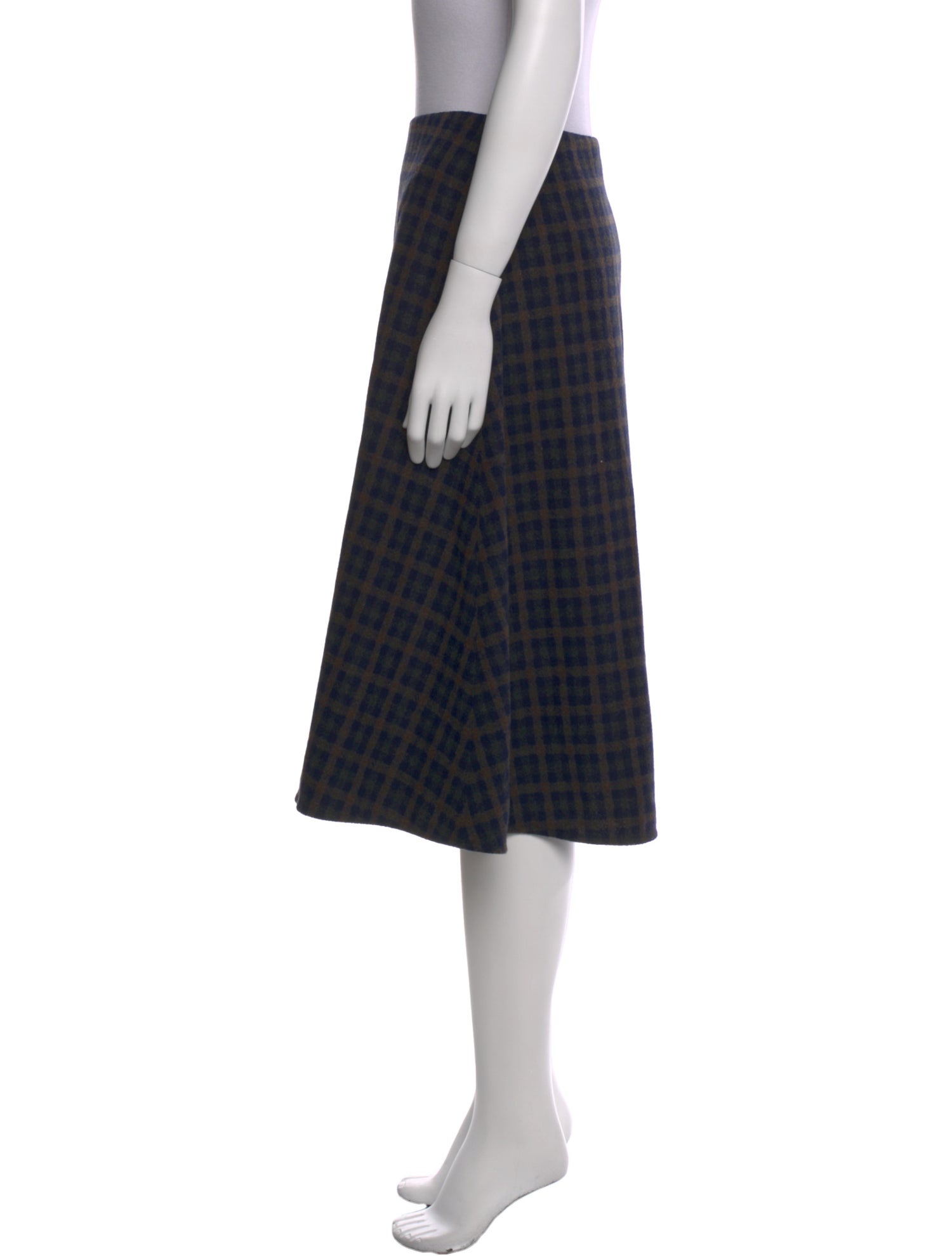 Samsøe Plaid Print Knee-Length Skirt