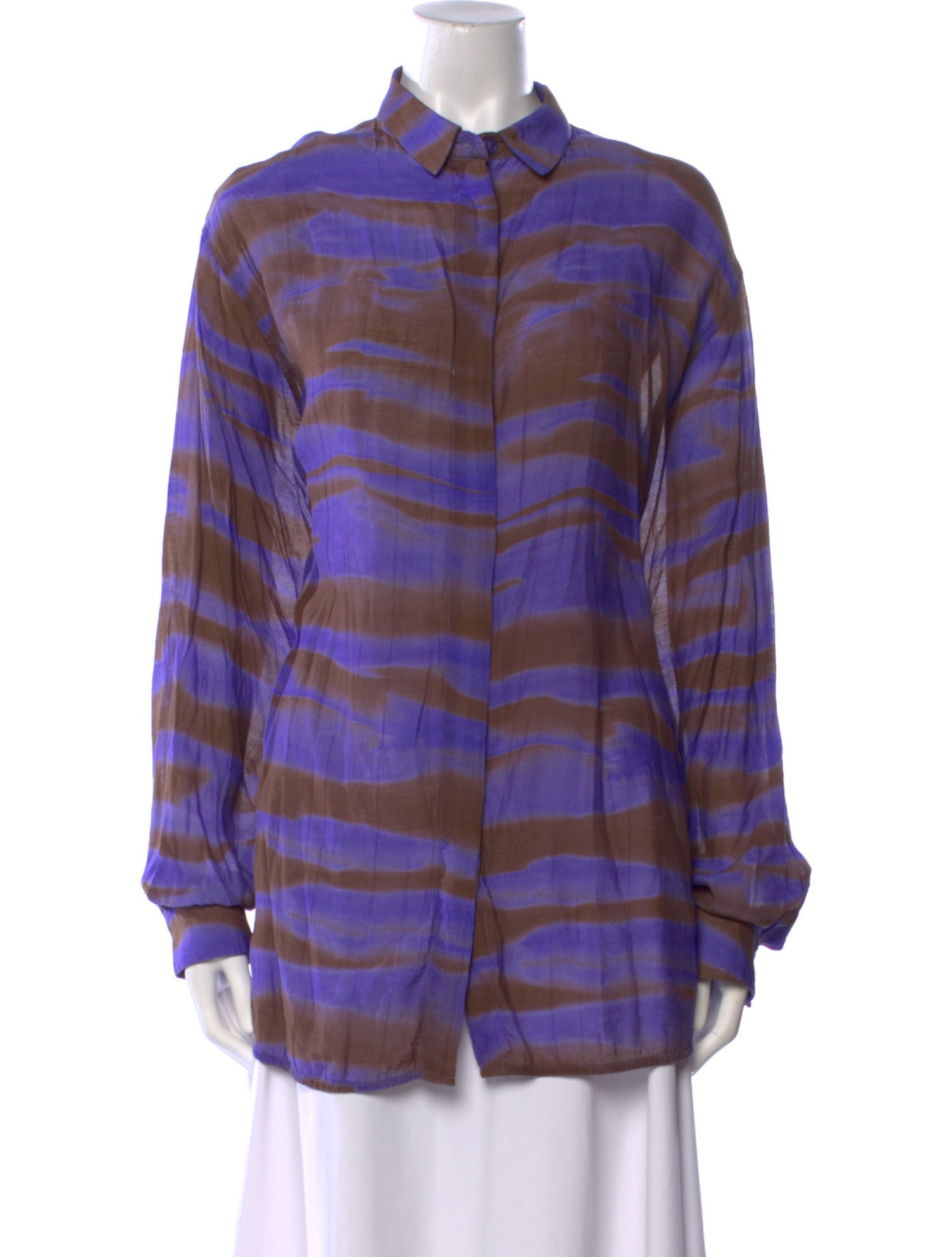 Samsøe Striped Long Sleeve Button-Up Top