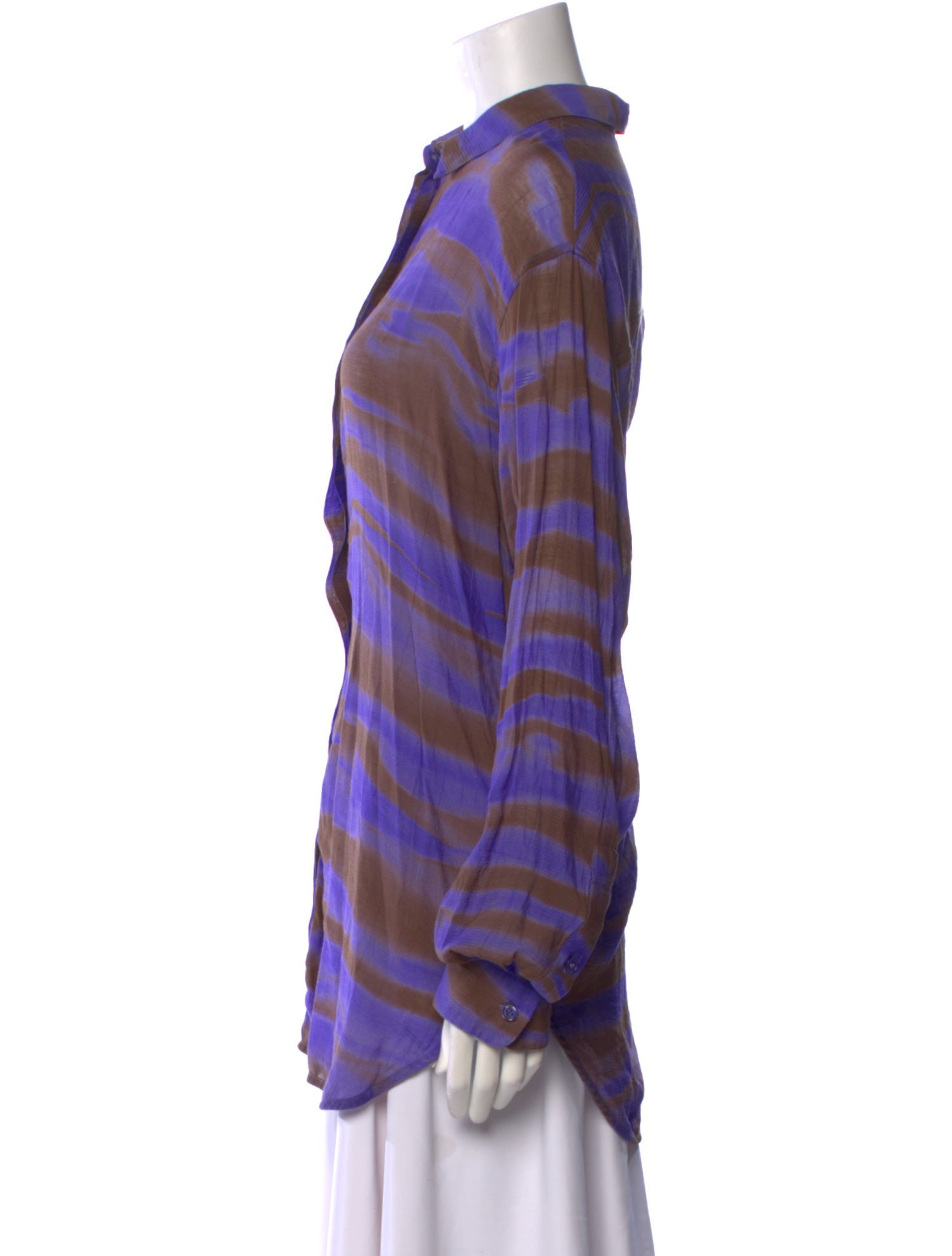 Samsøe Striped Long Sleeve Button-Up Top