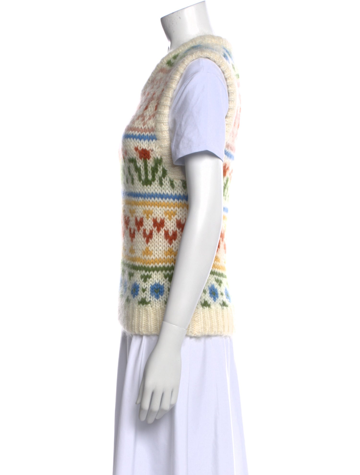 Samsøe Printed V-Neck Sweater