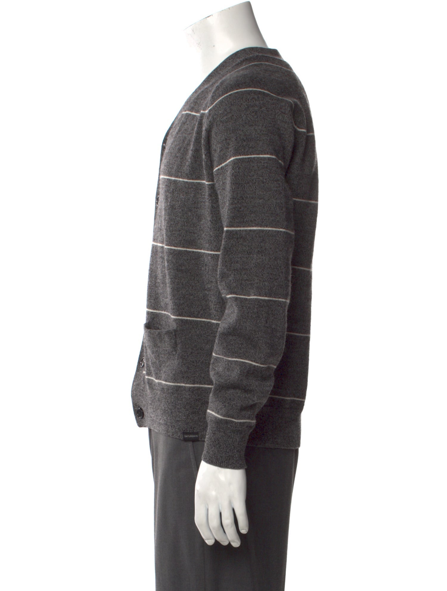 Saturdays Surf NYC Wool Striped Cardigan