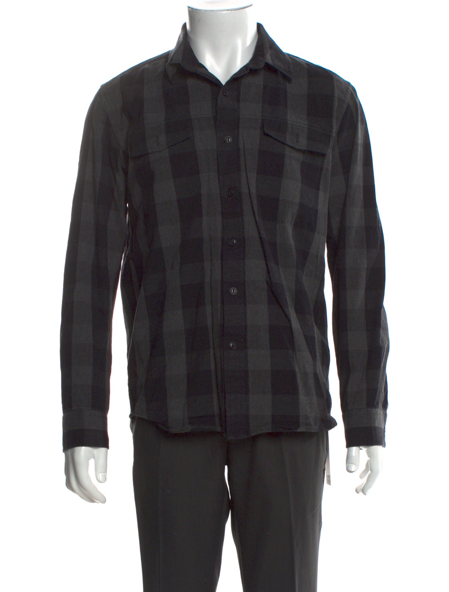 Saturdays Surf NYC Plaid Print Long Sleeve Shirt