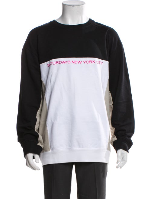 Saturdays Surf NYC Colorblock Pattern Crew Neck Sweatshirt