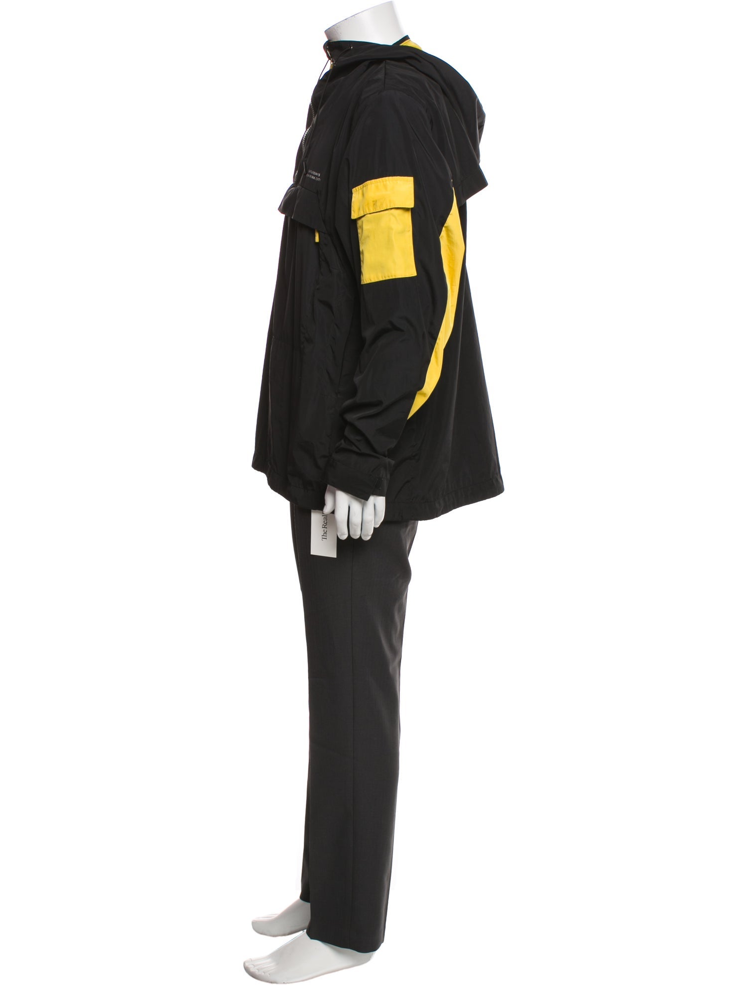 Saturdays Surf NYC Colorblock Pattern Mock Neck Hoodie