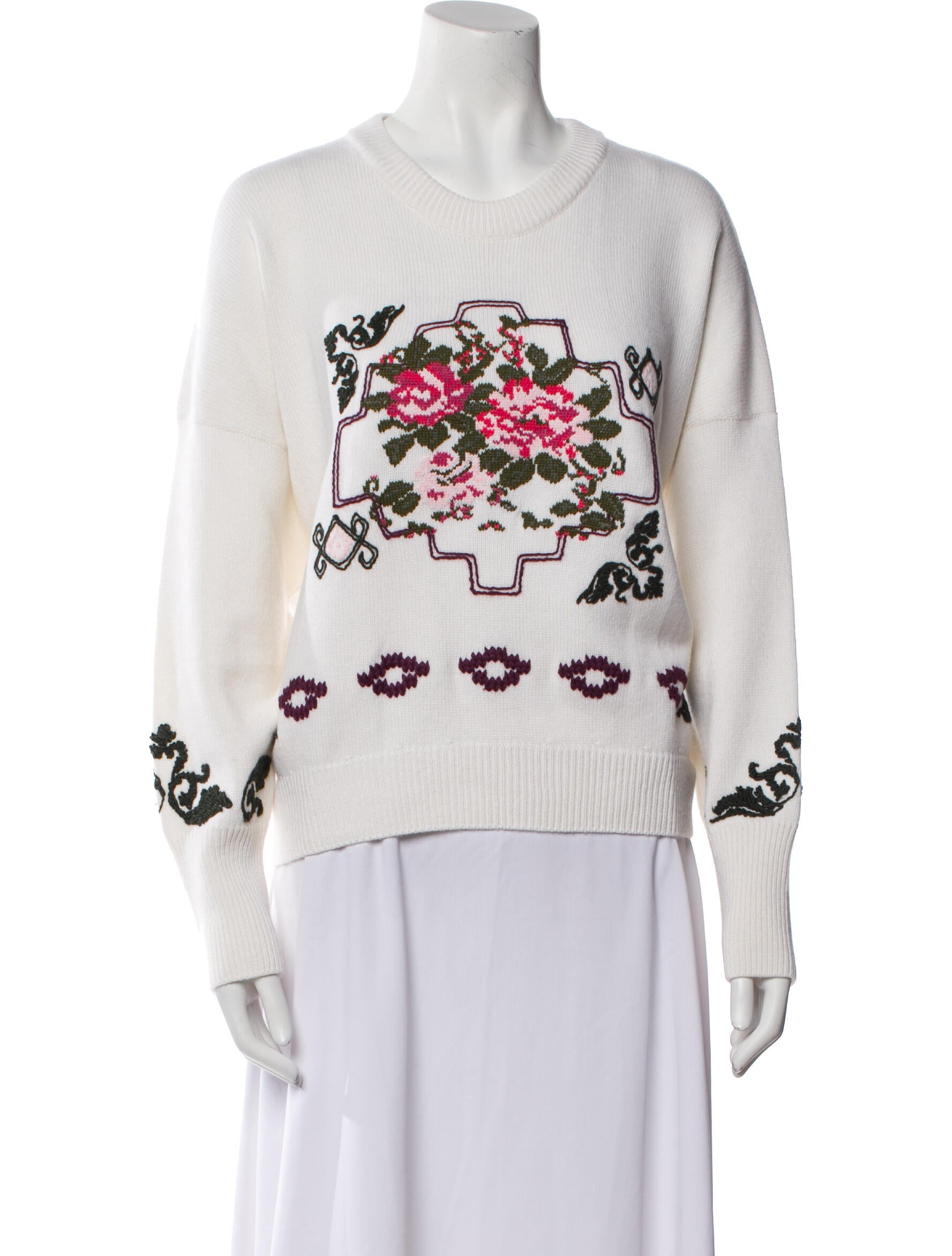 Saverio Palatella Cashmere Graphic Print Sweater w/ Tags