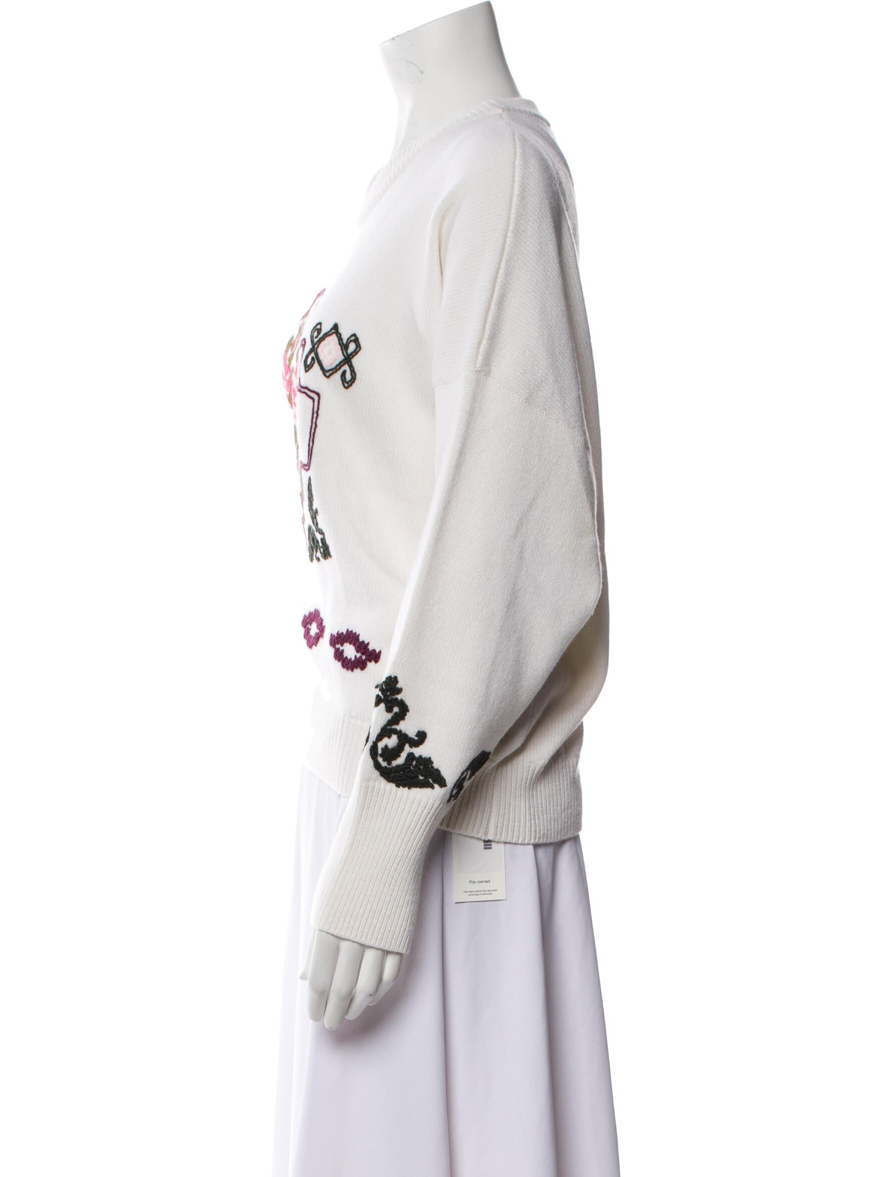 Saverio Palatella Cashmere Graphic Print Sweater w/ Tags