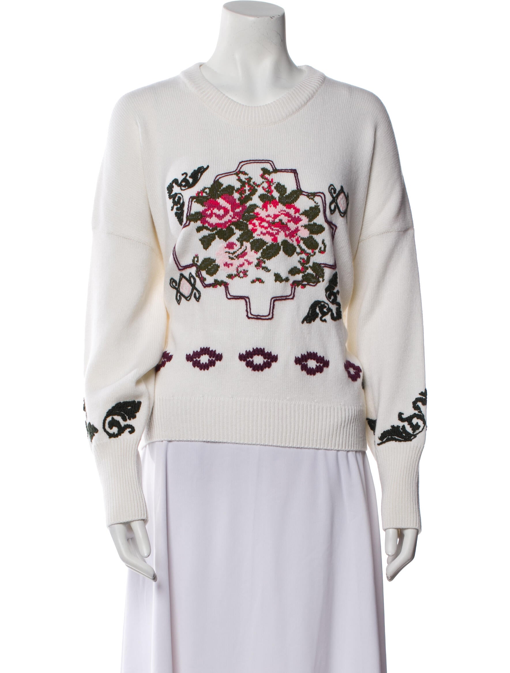 Saverio Palatella Cashmere Graphic Print Sweater w/ Tags