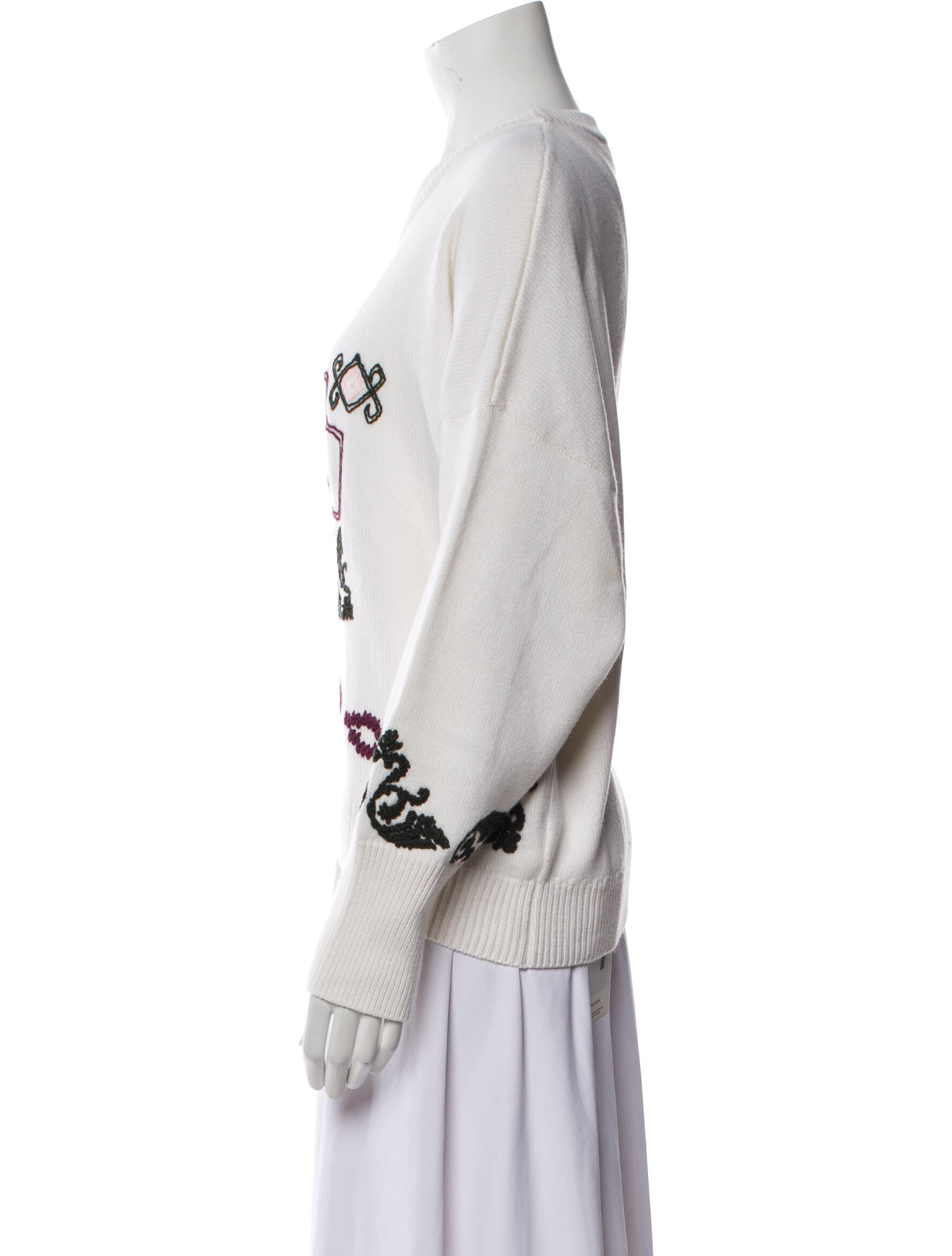 Saverio Palatella Cashmere Graphic Print Sweater w/ Tags