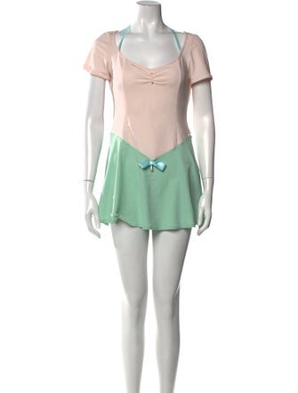 Sandy Liang x Heaven x NYCB Colorblock Pattern Mini Dress