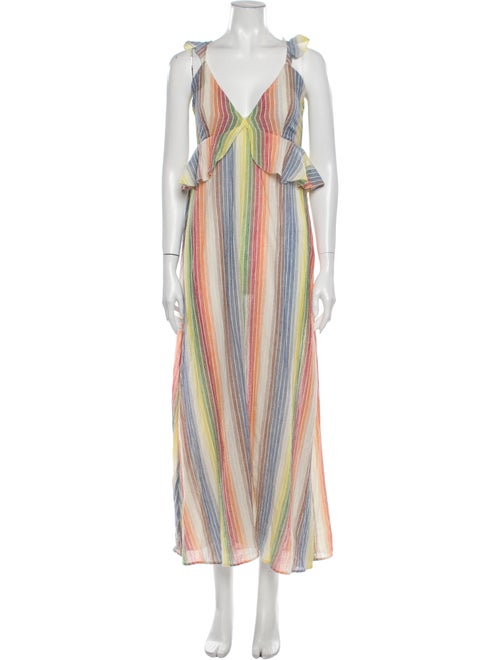 Saylor Striped Midi Length Dress