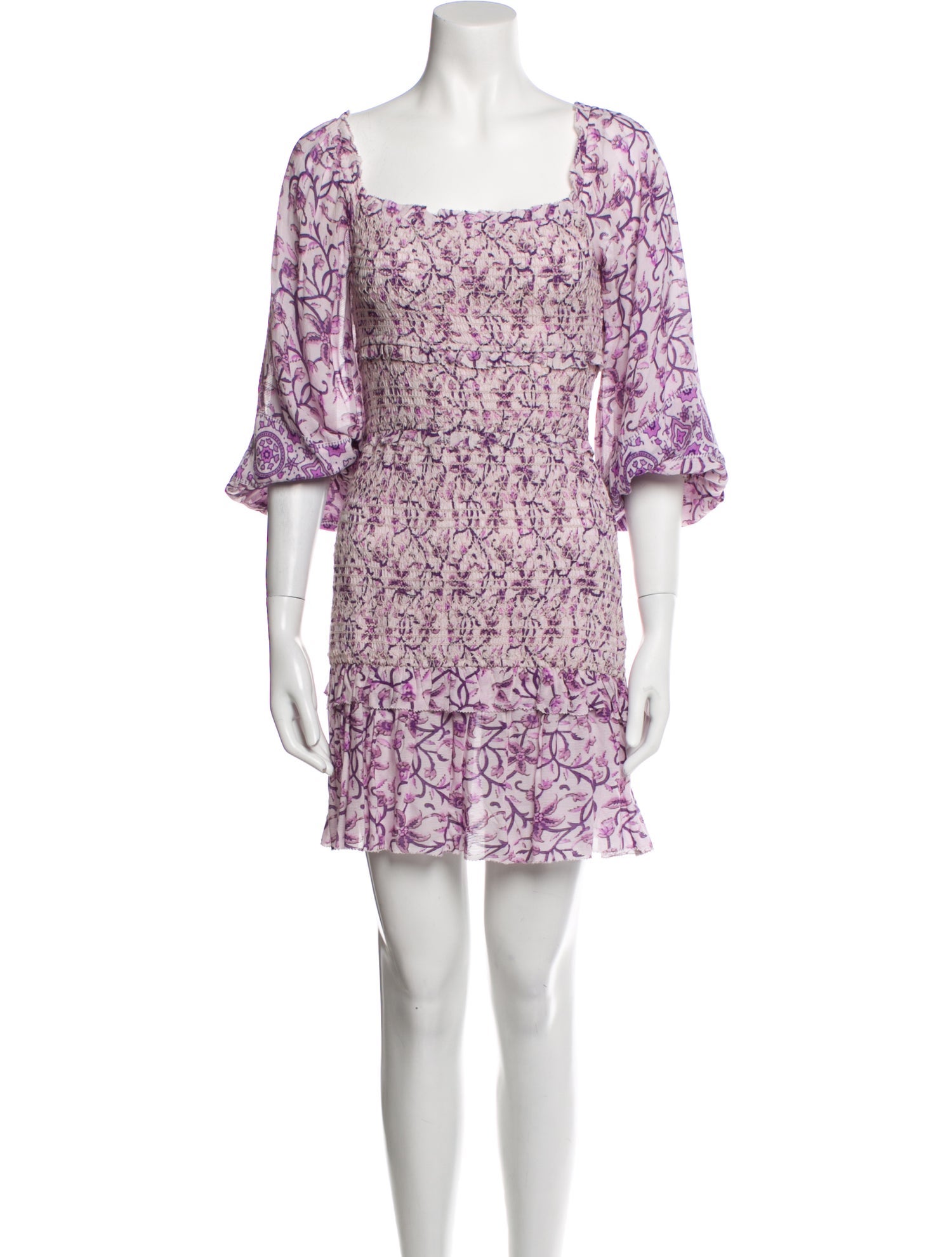 Saylor Floral Print Mini Dress