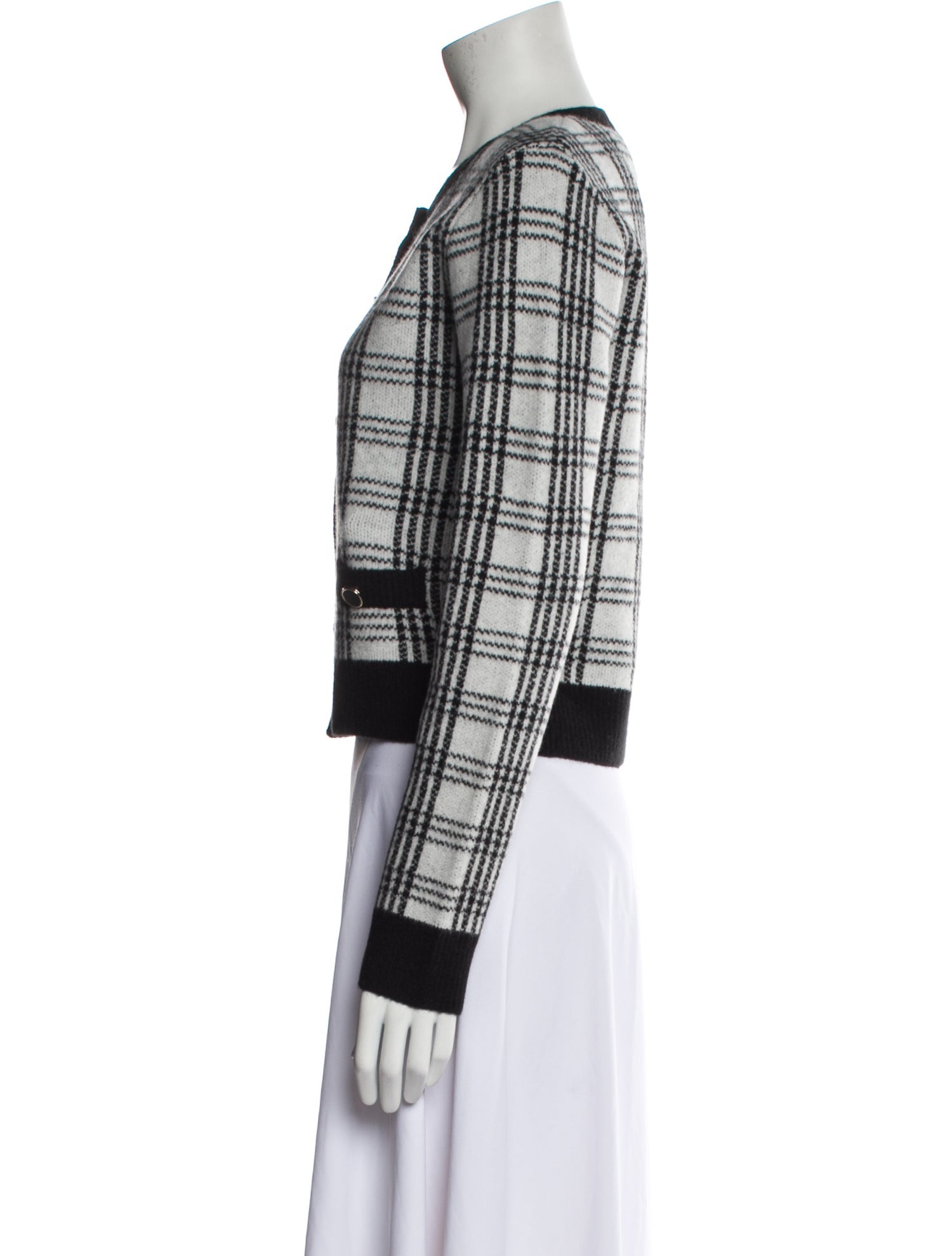 Saylor Plaid Print Crew Neck Sweater w/ Tags