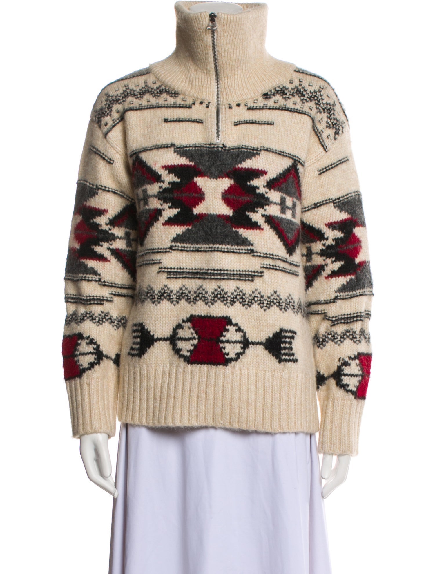 Saylor Printed Turtleneck Sweater
