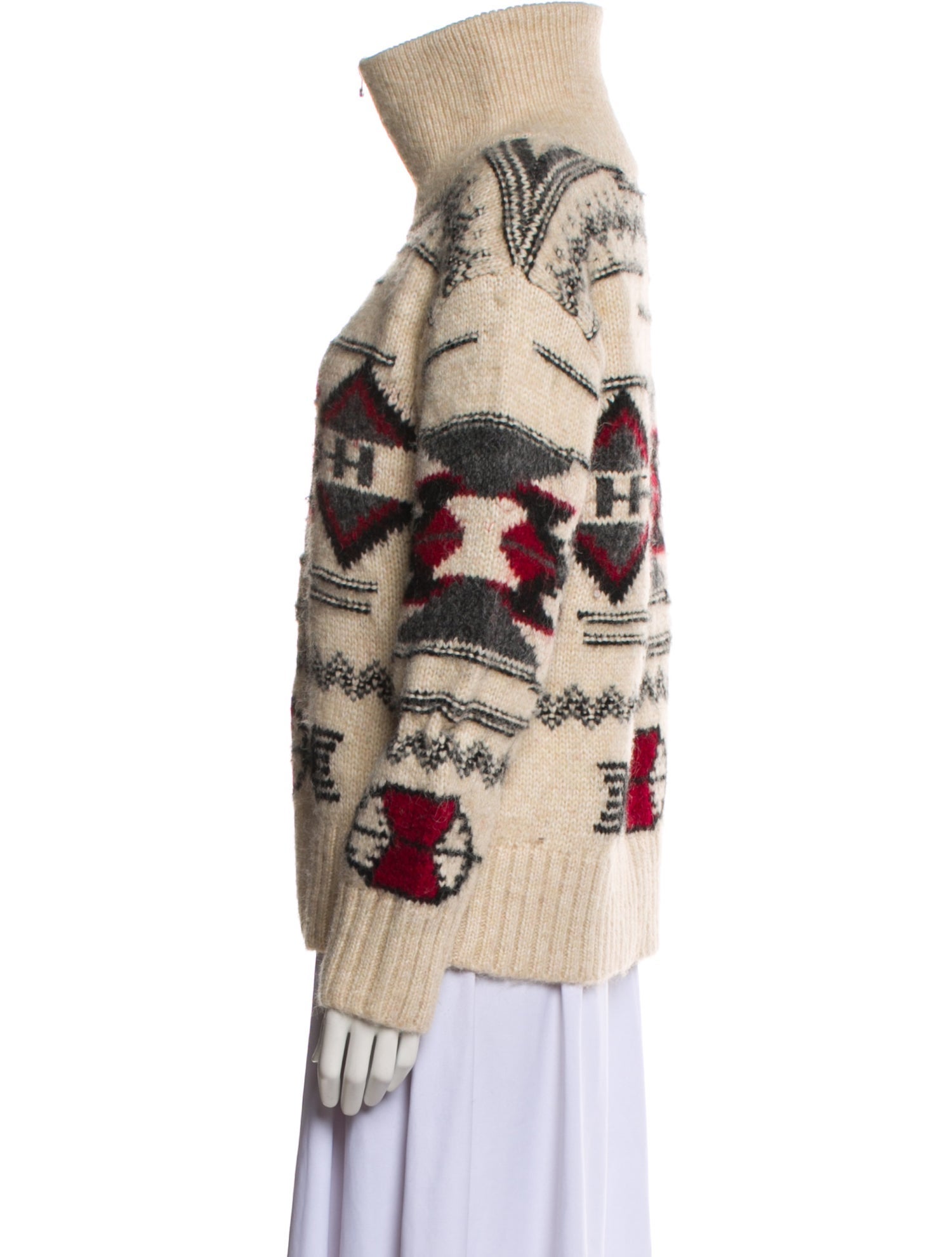 Saylor Printed Turtleneck Sweater