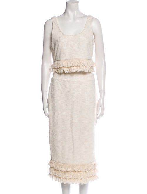 Saylor Fringe Trim Accent Skirt Set