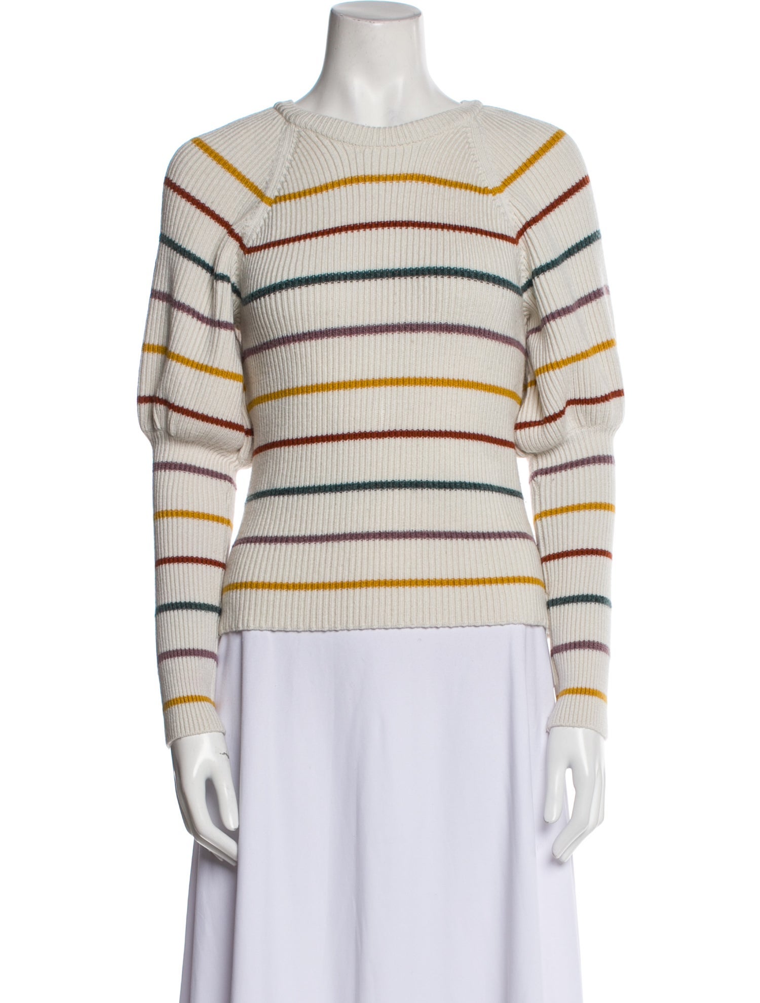 Saylor Striped Bateau Neckline Sweater