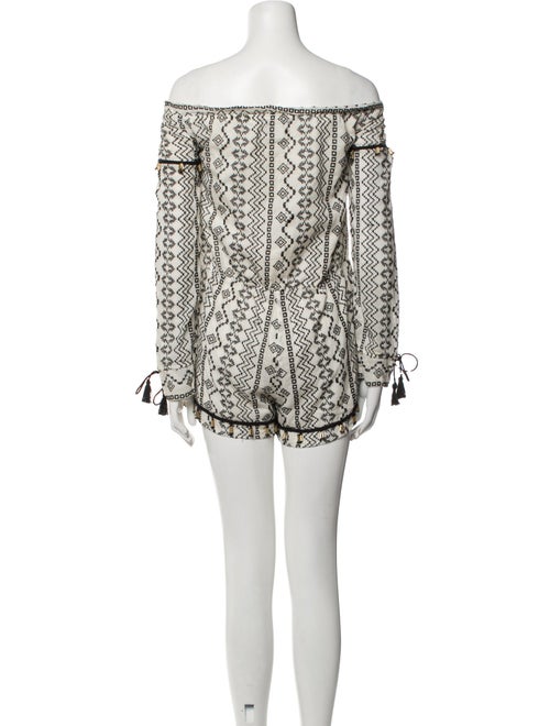 Saylor Printed Off-The-Shoulder Romper