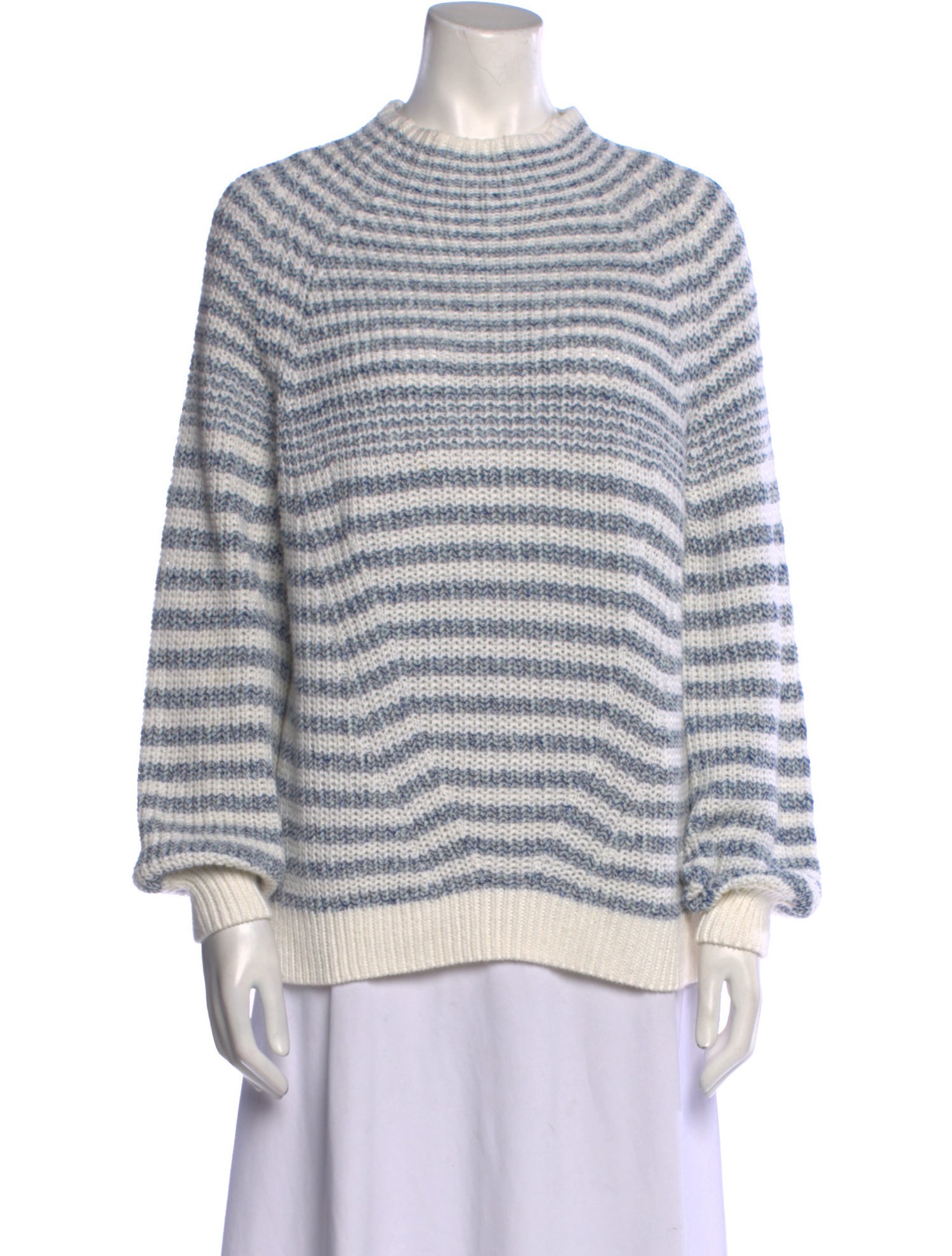 Saylor Striped Mock Neck Sweater