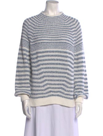 Saylor Striped Mock Neck Sweater