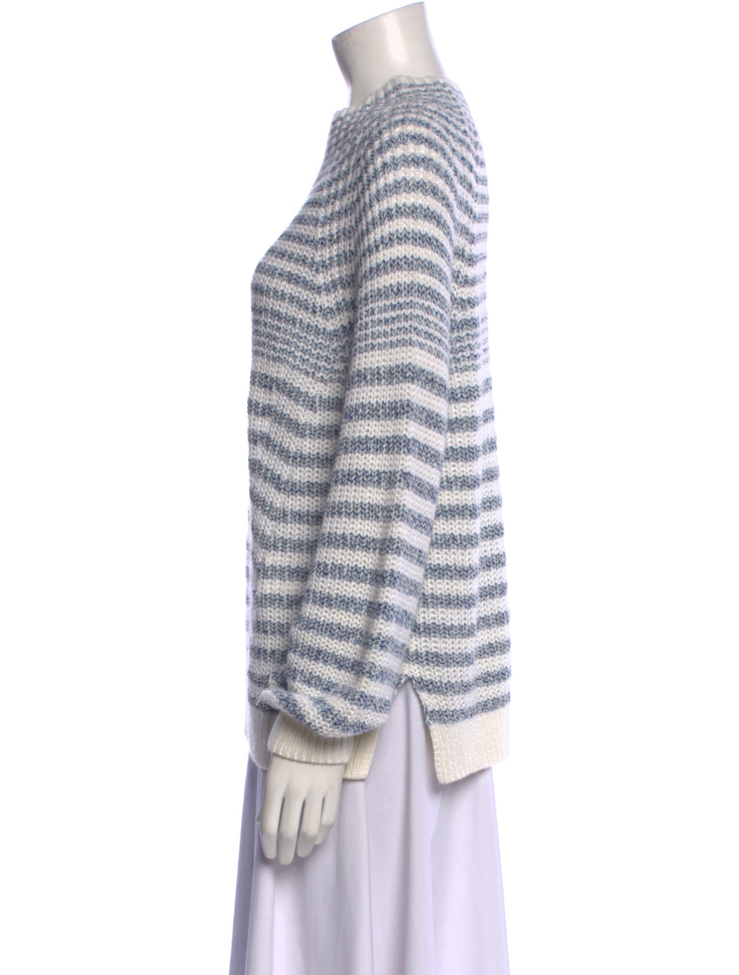 Saylor Striped Mock Neck Sweater