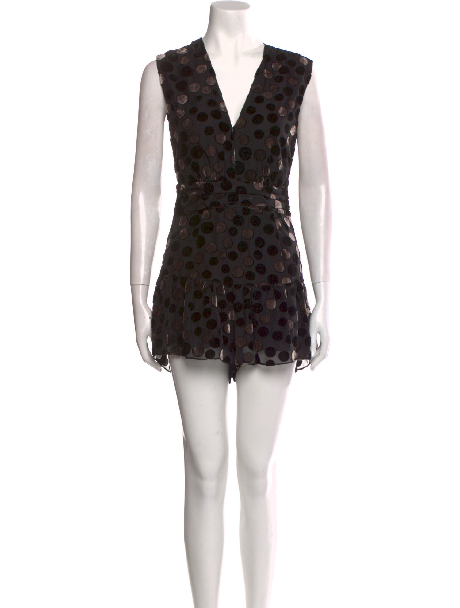 Saylor Polka Dot Print V-Neck Romper