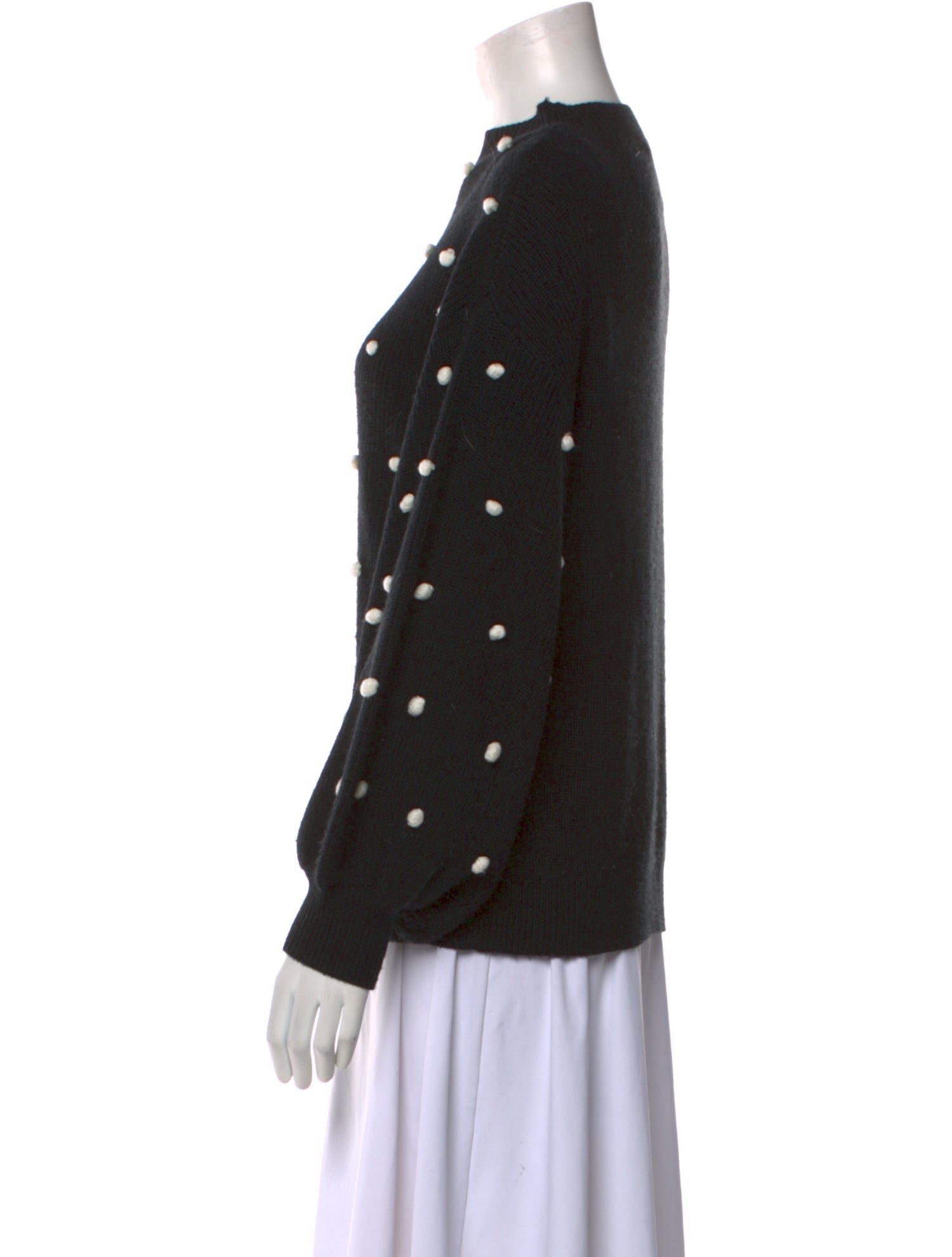 Saylor Polka Dot Print Crew Neck Sweater