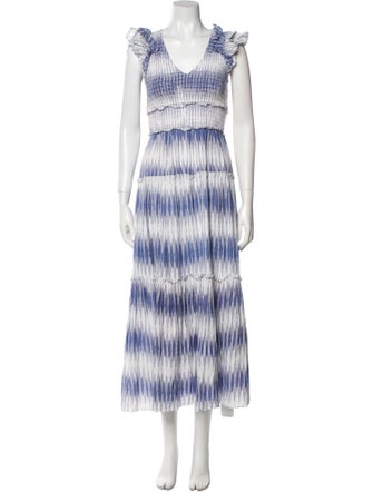 Saylor Tie-Dye Print Long Dress
