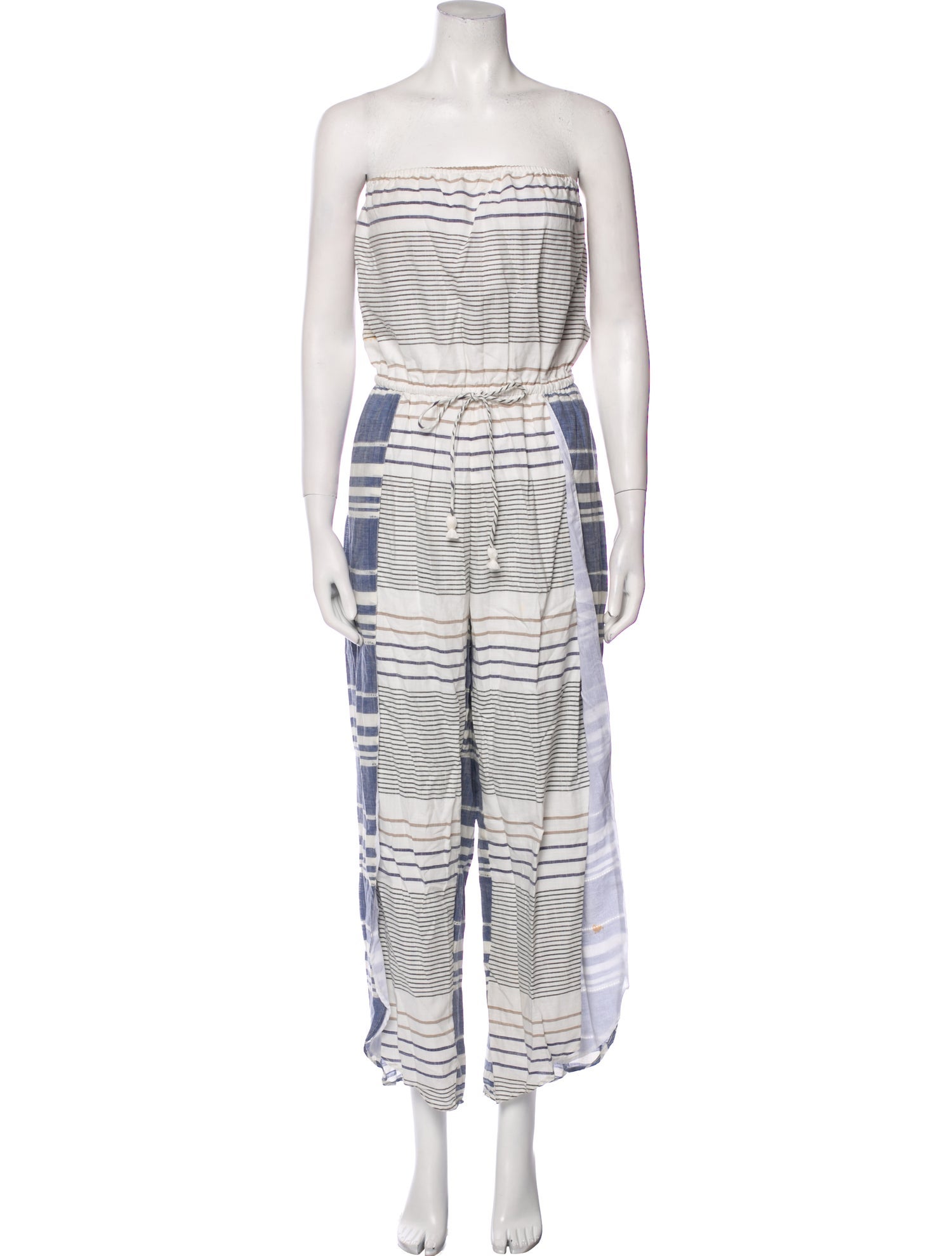 Saylor Striped Strapless Jumpsuit